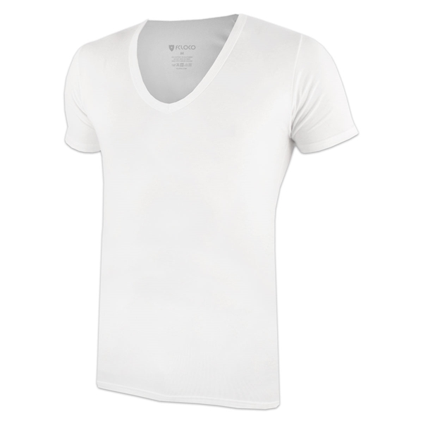 Picture of FCLOCO - Deep V-Neck T-shirt - White