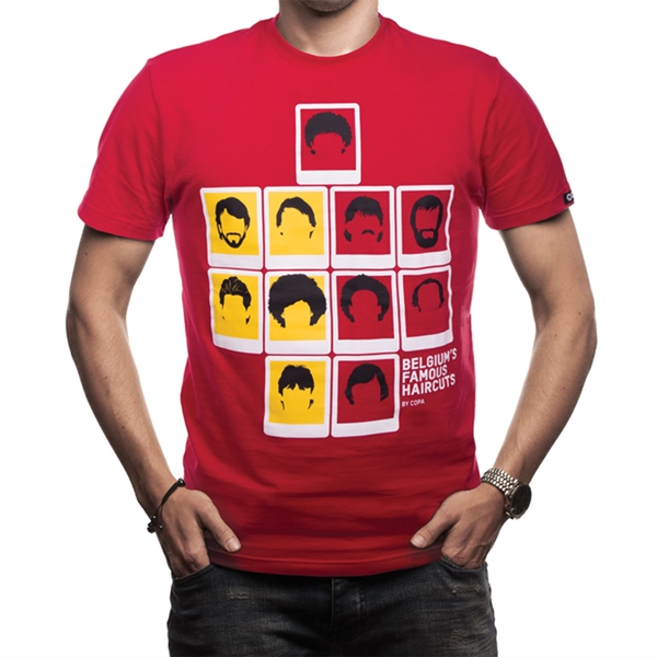Picture of COPA Football - Belgium's Famous Haircuts T-Shirt - Red