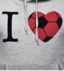 Picture of COPA Football - I Love Football Hooded Sweater - Grey Melee