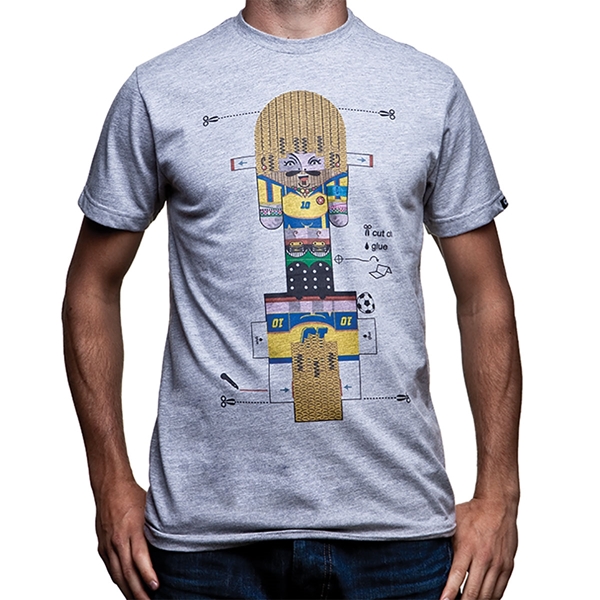 Picture of COPA Football - El Pibe Paper Toy T-shirt - Grey Melee