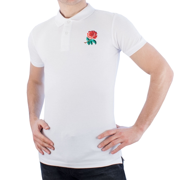 Picture of Rugby Retro - England Polo - White