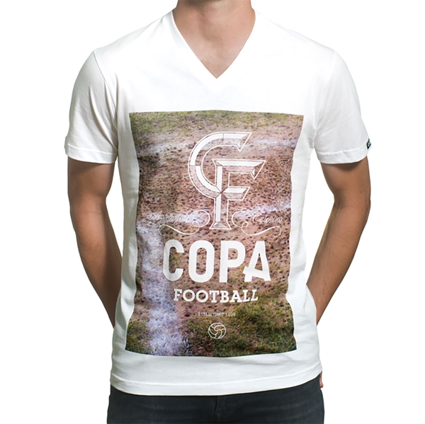 Picture of COPA Football - Studs V-Neck T-Shirt - White