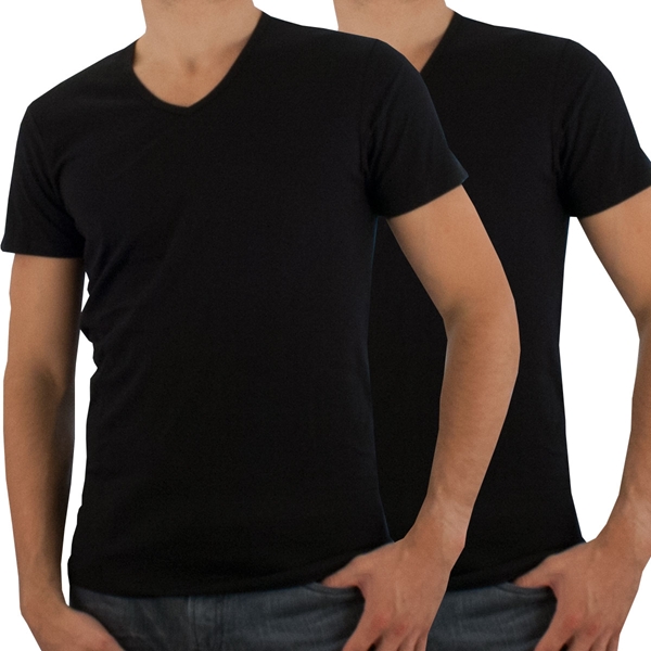 Picture of Puma - Basic 2P V-Neck T-Shirt - Black