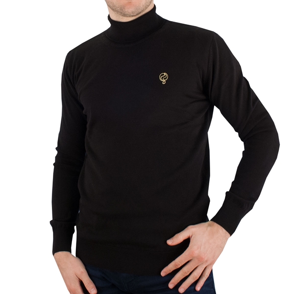 Picture of Quick / Q1905 - Canvey Turtleneck Sweater - Black/ Gold