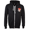 Picture of TOFFS - England 1910 Retro Rugby Zipped Hoodie - Black