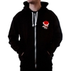Picture of TOFFS - England 1910 Retro Rugby Zipped Hoodie - Black