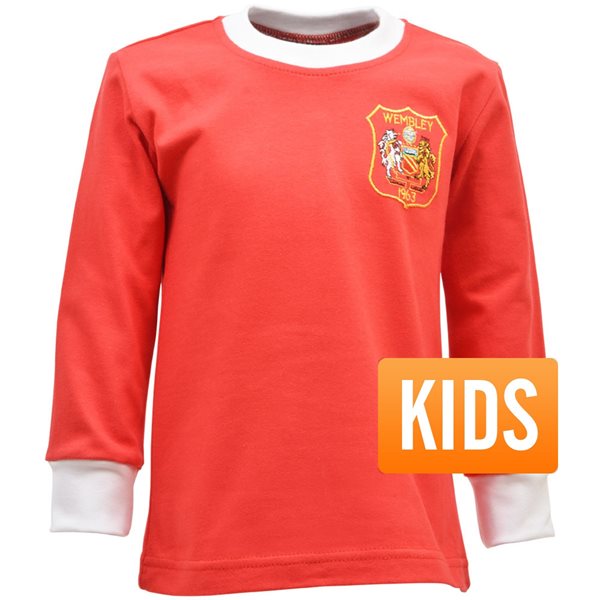 Picture of Manchester Reds Retro Football Shirt FA Cup Final 1963 - Kids