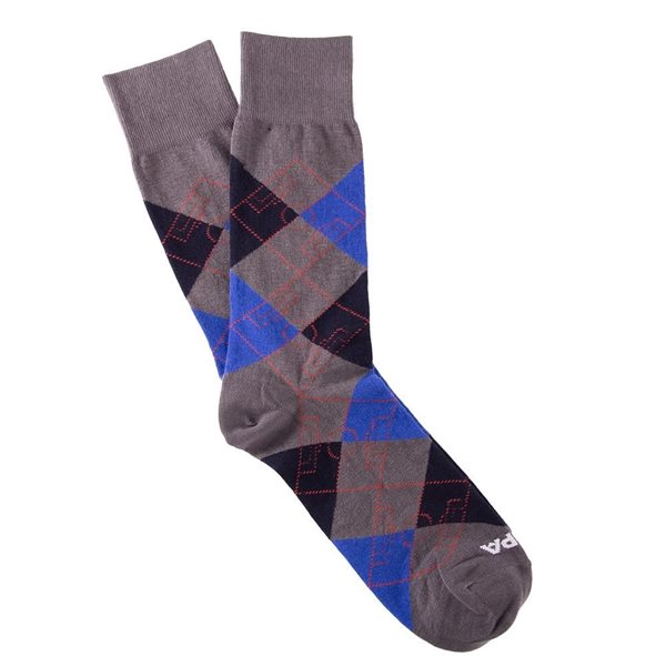Picture of COPA Football - Argyle Pitch Socks - Grey/ Blue