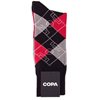 Picture of COPA Football - Argyle Pitch Socks - Black/ Red