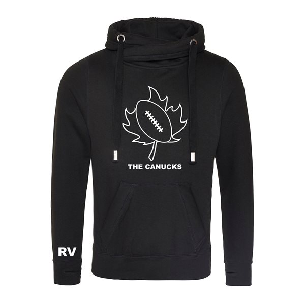 Picture of Rugby Vintage - Canada Cross Neck Hoodie - Black