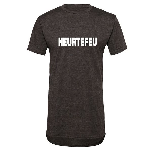Picture of Heurtefeu - Brand Name Long Shaped T-Shirt - Grey