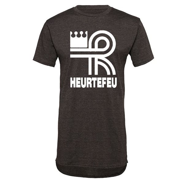 Picture of Heurtefeu - Brand Logo Long Shaped T-Shirt - Grey