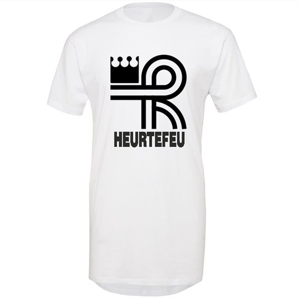 Picture of Heurtefeu - Brand Logo Long Shaped T-Shirt - White