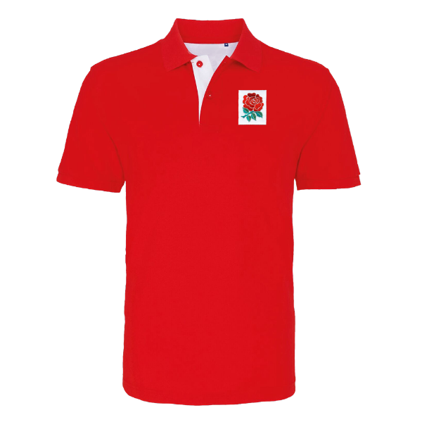Picture of Rugby Vintage - England Rugby Polo - Red