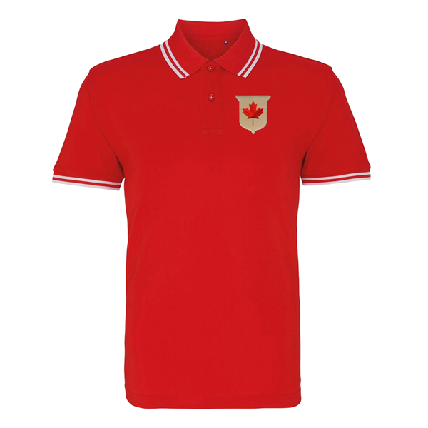 Picture of Rugby Vintage - Canada Tipped Polo - Red