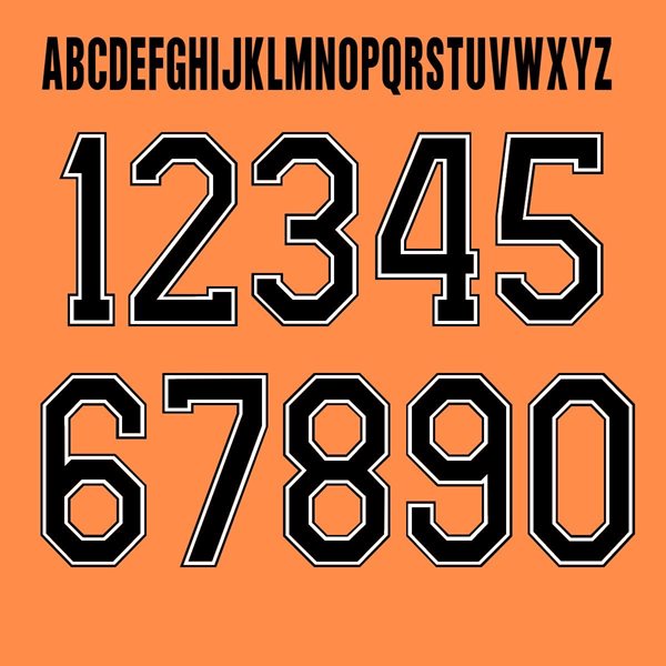 Picture of Holland World Cup 1974 Style Letters & Numbers (Home)
