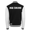 Picture of Rugby Vintage - New Zealand Sweat College Jacket - Black/ White