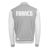 Picture of Rugby Vintage - France Sweat College Jacket - Grey/ White