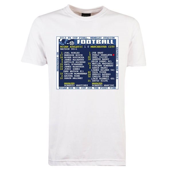 Picture of TOFFS - FA Cup Final 2013 (Wigan Athletic) Retrotext T-Shirt - White