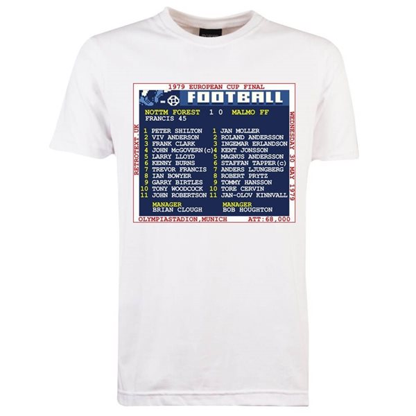 Picture of TOFFS - European Cup Final 1979 (Nottingham Forest) Retrotext T-Shirt - White