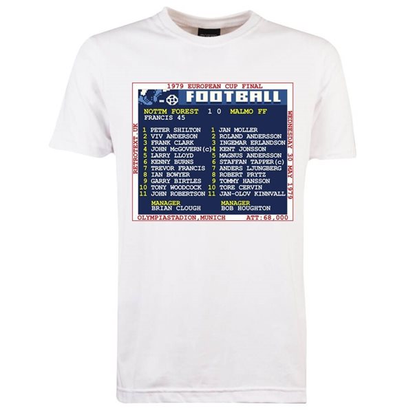 Picture of TOFFS - European Cup Final 1979 (Nottingham Forest) Retrotext T-Shirt - White