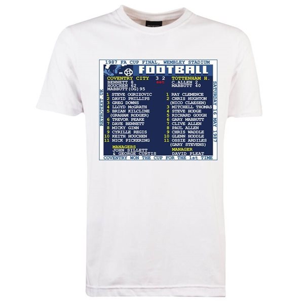 Picture of TOFFS - FA Cup Final 1987 (Coventry City) Retrotext T-Shirt - White