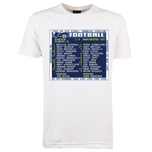 Picture of TOFFS - FA Cup Final 1995 (Everton) Retrotext T-Shirt - White