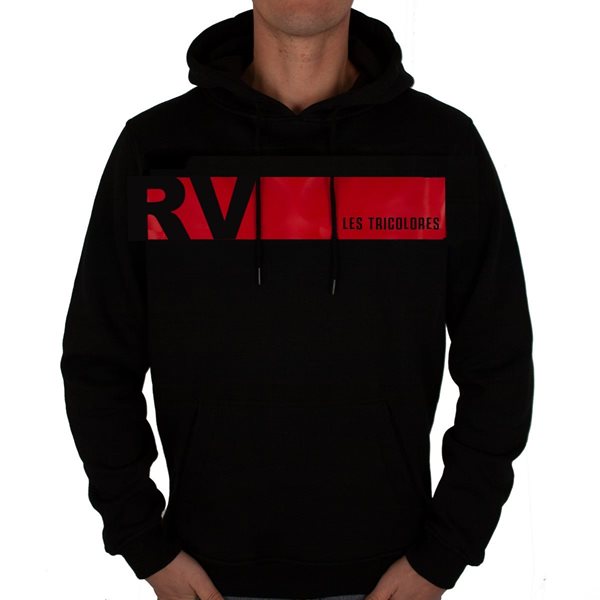 Picture of Rugby Vintage - France Colour Banner Hoody - Black/Red