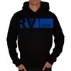 Picture of Rugby Vintage - Italy Colour Banner Hooded Sweater - Black/Blue