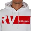 Picture of Rugby Vintage - England Colour Banner Hooded Sweater - White/Red