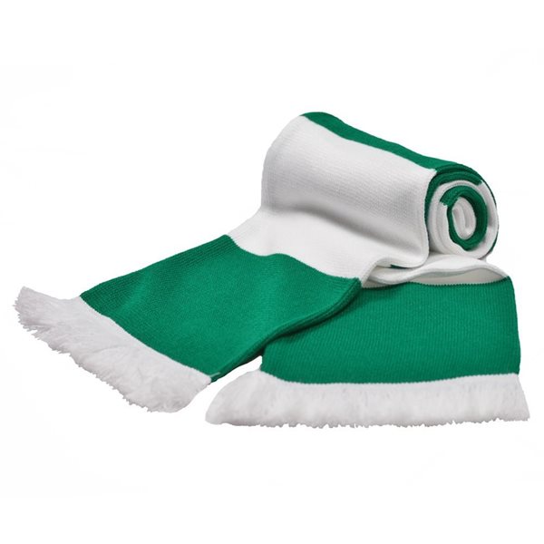 Picture of TOFFS - Green & White Bar Scarf