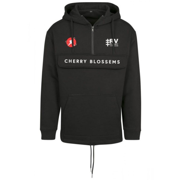 Picture of Rugby Vintage -   Japan Cherry Blossems Anorak Hoodie - Black