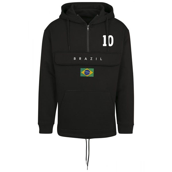 FC Eleven - Brazil Flag Anorak Hoodie - Black
