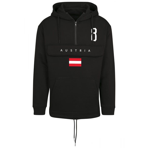 FC Eleven - Austria Flag Anorak Hoodie - Black