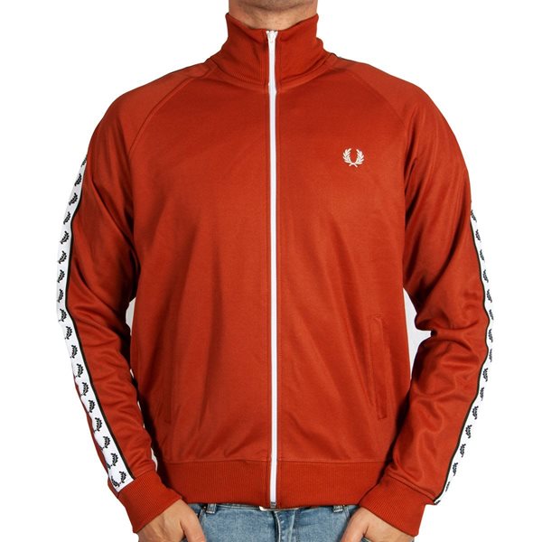 fred perry track jacket red