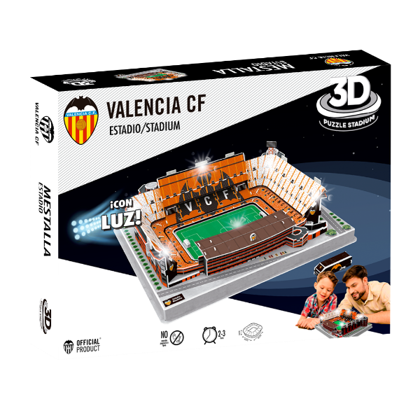 Valencia CF Mestalla Stadium - 3D Puzzle