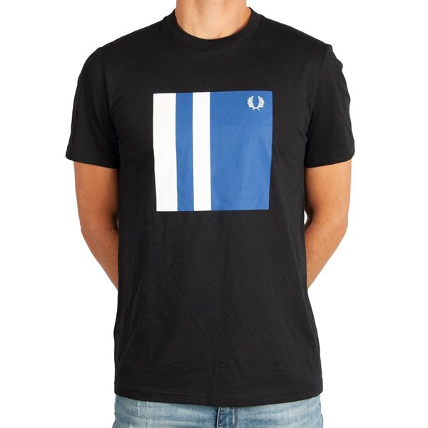 Fred Perry - Tipped Graphic T-Shirt - Black