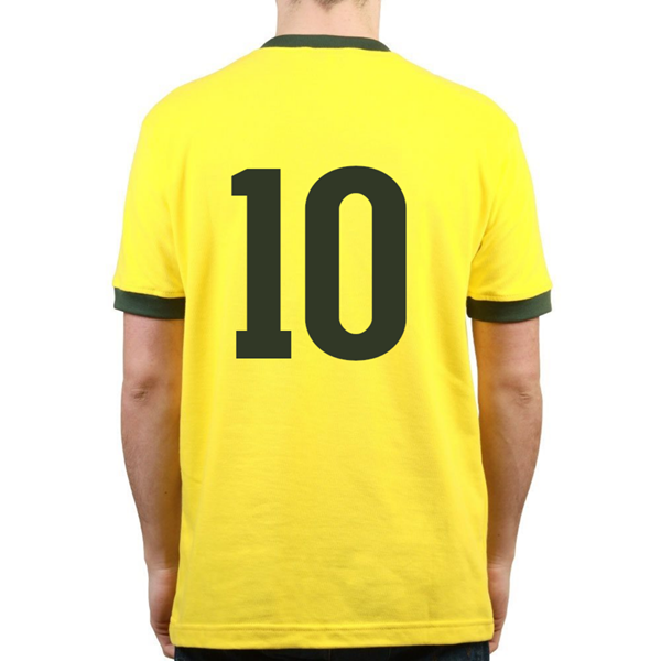 Brazil Retro Football Shirt World Cup 1970 + Number 10 (Pelé) - Sportus ...