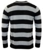 Madcap England - Jones Stripe Jumper 60's Cycling Top - Black/ Grey