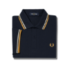 Fred Perry - Twin Tipped Polo Shirt - Navy/ Ecru/ Golden Hour