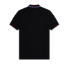 Fred Perry - Twin Tipped Polo Shirt - Black/ Washed Red/ Soft Blue
