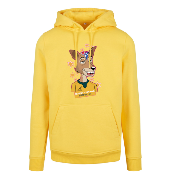 Rugby Vintage - Australia 'Bored' Wallaby Hoodie - Yellow