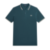 Fred Perry - Twin Tipped Polo Shirt - Petrol Blue/ Light Oyster