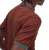 Fred Perry - Twin Tipped Poloshirt - Whisky Brown/ Deep Mint