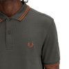 Fred Perry - Twin Tipped Polo Shirt - Field Green/ Nut Flake