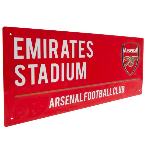 Arsenal Straatbord - Rood (40cm x 18cm)