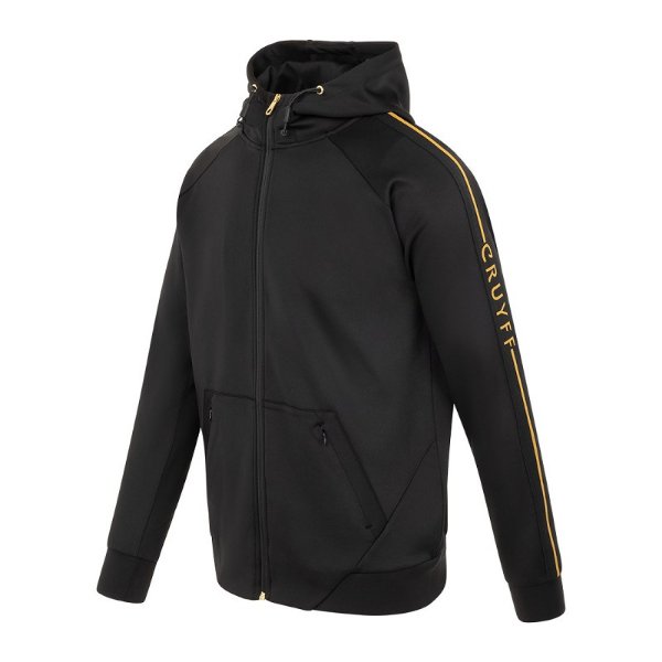 Cruyff - Patron Hooded Trainingsjack - Zwart/ Goud