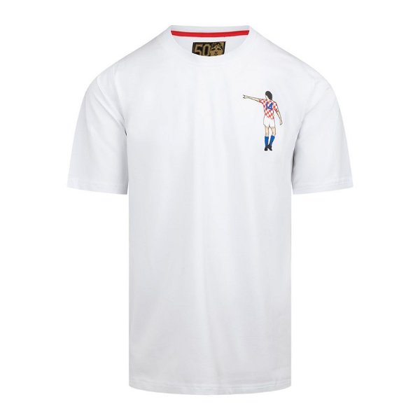 Cruyff - Croatia Dos Rayas Graphic T-Shirt - White