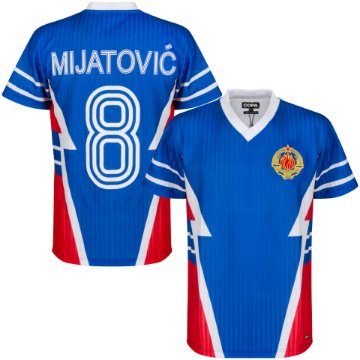Yugoslavia Retro Football Shirt 1990 + Mijatović 8 Yugoslavia Retro Football Shirt 1990 + Mijatović 8