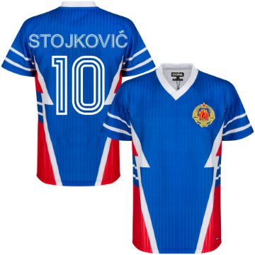 Yugoslavia Retro Football Shirt 1990 + Stojkovic 10 Yugoslavia Retro Football Shirt 1990 + Stojkovic 10